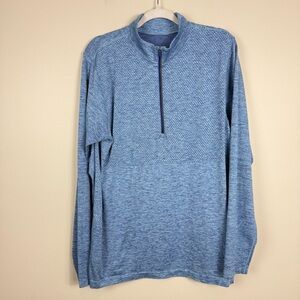 Lululemon Metal Vent Tech Midweight Half Zip Mens Large Psychic Blue Chill Sport